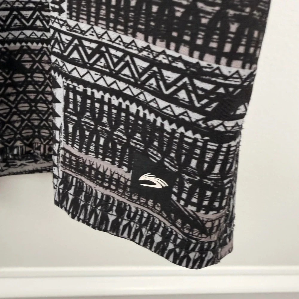 Cloudbreak‎ Adapt2 Mens Hybrid Boardshorts Geometric Tribal Print Grey Black 30
